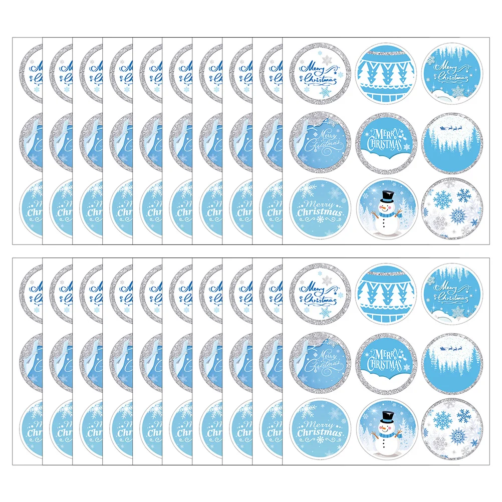 

20 Sheets Christmas Sealing Stickers Self-Adhesive Envelope Stickers Round Label