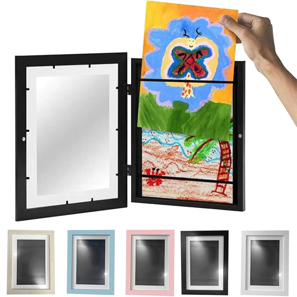 

Kids Artwork Picture Frame with Mat Wall Display 8.7 X 12.2 Inner Frame Artwork Display Storage Frames for Schoolwork Home Decor