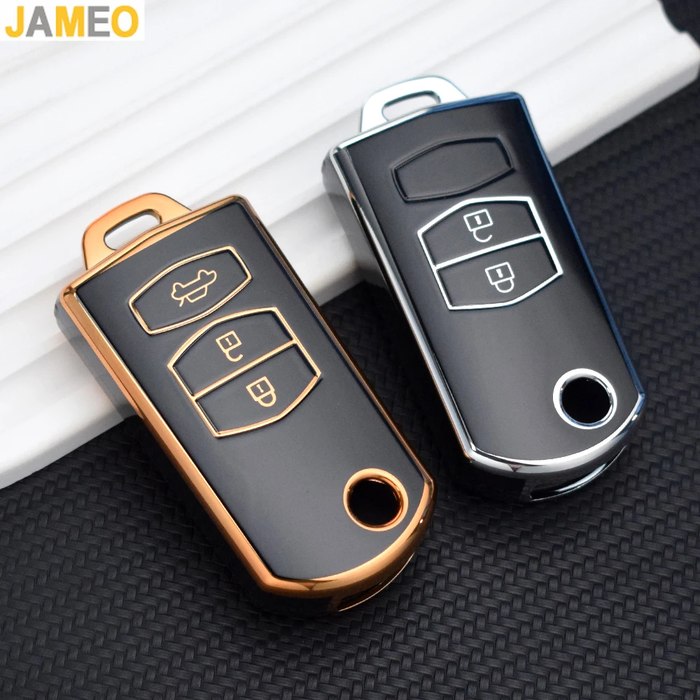 Чехол для автомобильного ключа из ТПУ, флип-протектор для Mazda 2, 3, 5, 6, CX7, CX9, RX8, MX5, MPV