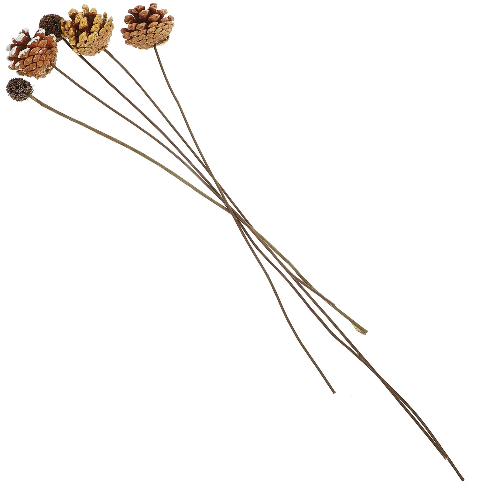 

5 Pcs Props Small Pine Cones Pinecone Picks Christmas Decor Flower Arrangement Tree Bulk Decorations Branches Decorating