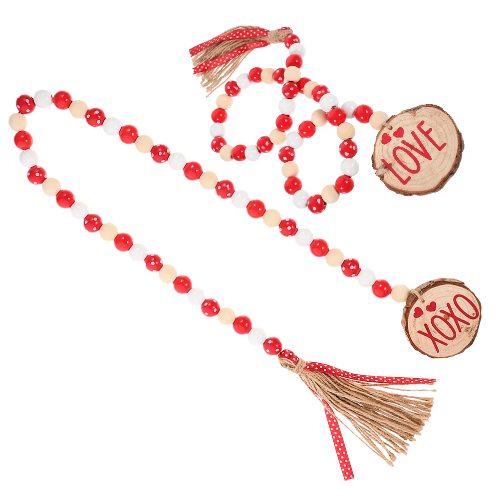 Гирлянда на День святого Валентина 2 шт. деревянные бусины подвески бытовые