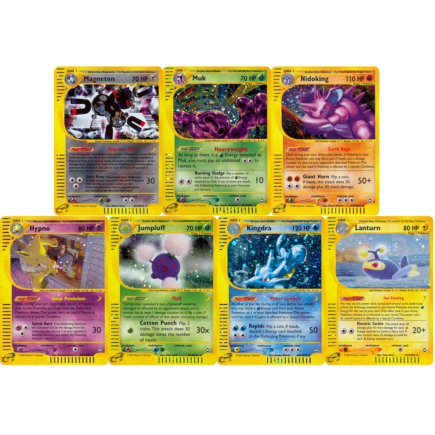 Фото Коллекционные карточки PKM Aquapolis (E2) Proxy Foil: Лугия, Тиранитар, Умбрейон, Нидокинг, Эсепон, Арканин, Суикун, Нинетейлс, Амфарос, Кингдра (TCG) №5