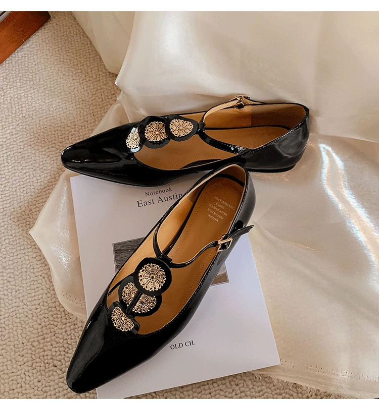 Женские туфли с острым носком летние на плоской подошве Размеры 35-42 2024