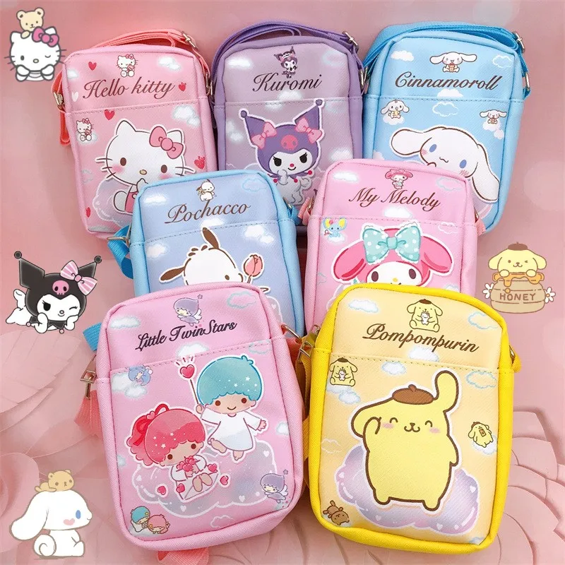 

Cartoon Hello Kitty Kuromi My Melody Children Shoulder Bag Anime Little Twin Stars Miscellaneous Bag Kawaii Storage Bags Gifts