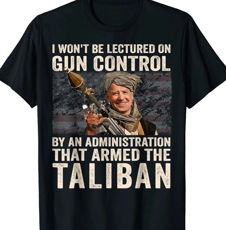 Футболка Я не буду читать лекций на оружии забавная смешная футболка биден