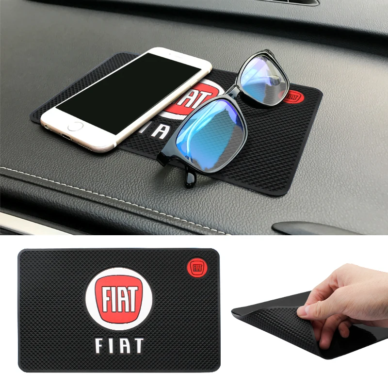 

Fiat Car Emblem Dashboard Anti-skid Pad Cell Phone Silicone Mat For 500 Grande Punto Abarth Stilo Palio Bravo Doblo Ducato Pondo