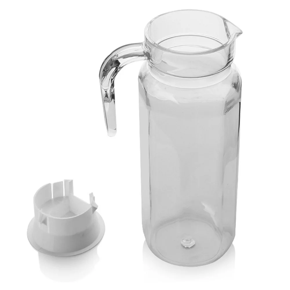 

0.5/0.8/1.1L Water Juice Jug Pitcher PC Acrylic Clear Glass Bottle For Cocktail Fridge Kitchen Picnic Drinkware With Lid