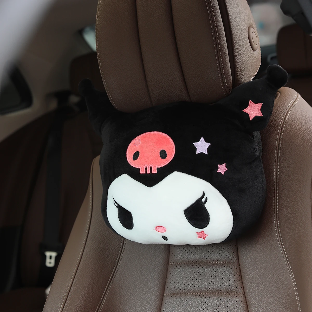 Охранные накладки на ремень безопасности автомобиля Sanrio Cute My Melody с подушками для плеч и защитой, обивкой Kuromi Back Cushion Plush Kawaii Decoration.