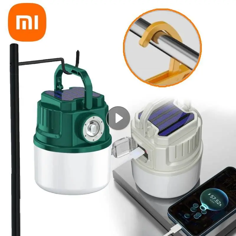 

Фонарь XIAOMI туристический на солнечной батарее, 7200 мАч, с зарядкой от USB