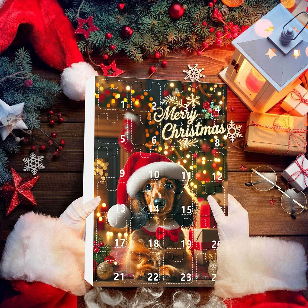 24 шт. Использование для любителей собак Рождественские таксы дня подарков