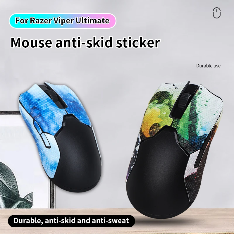 

Для Razer Viper Ultimate проводная мышь рукоятка лента для скейта ручная работа наклейка Нескользящая ящерица кожа всасывающий пот лазер diy Защита