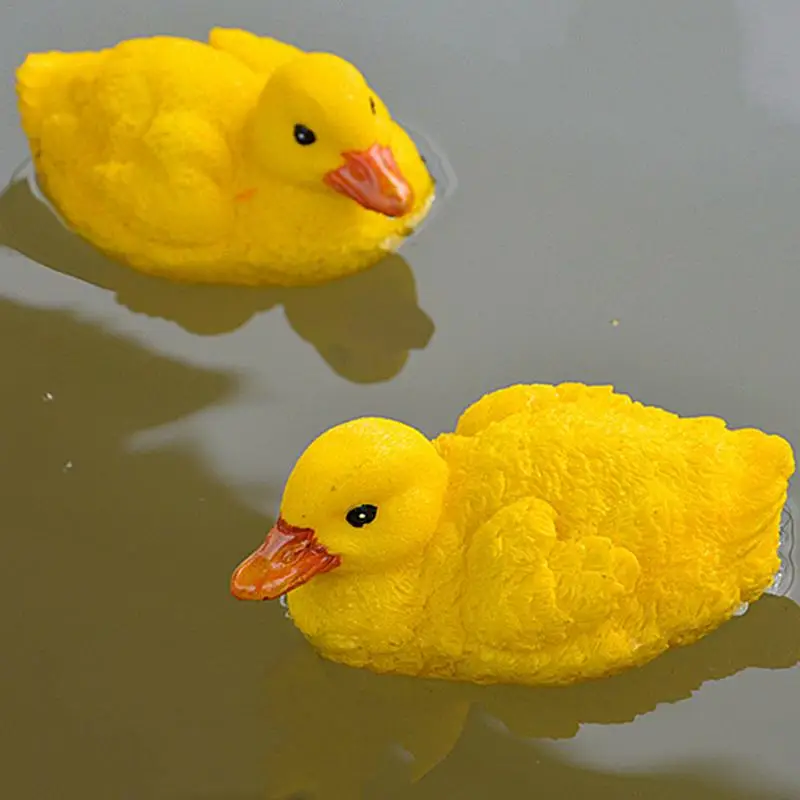 

Искусственные плавающие желтые утки из смолы для бассейна, газона, украшение для дома и сада, имитация орнамента для ежедневного использования, 2 шт.