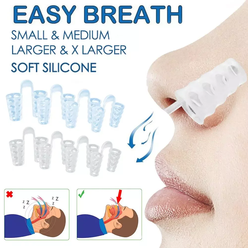 Hot Sale 4/8pcs Anti Snore Apnea Nose Clip Anti-Snoring Breathe Aid Stop Snore Device Sleeping Aid Equipment Stop Snoring Device