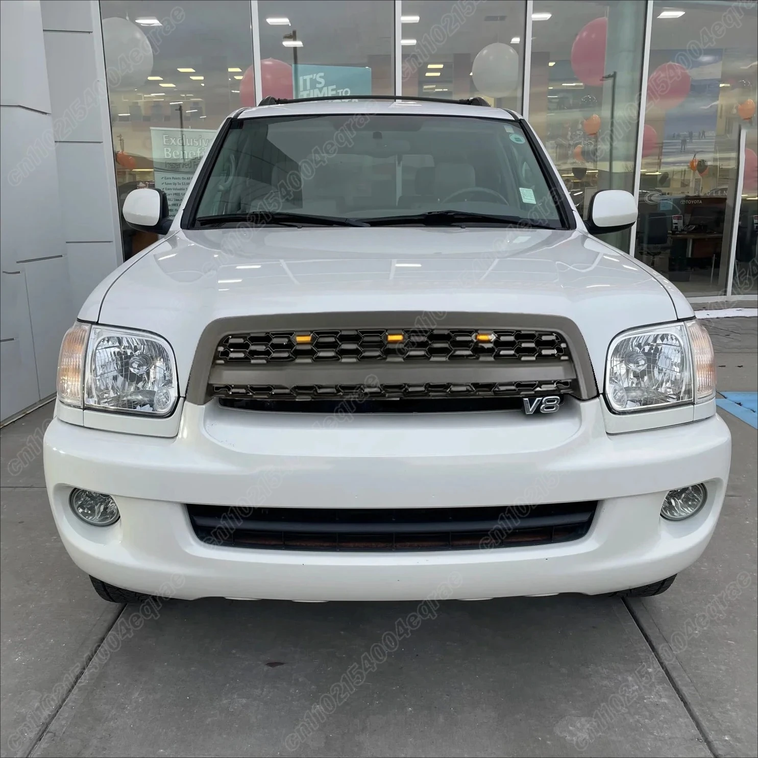 Для Toyota Sequoia 2005 2006 2007, передний бампер в стиле TRD, гоночные решетки со светодиодной подсветкой, верхние решетки воздухозаборника радиатора, комплекты кузова (art.: 3920d0aff82dc) - 3920d0aff82dc
