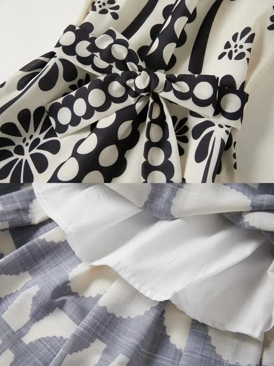 Женское платье плиссированное с пышными рукавами и поясом на шнуровке