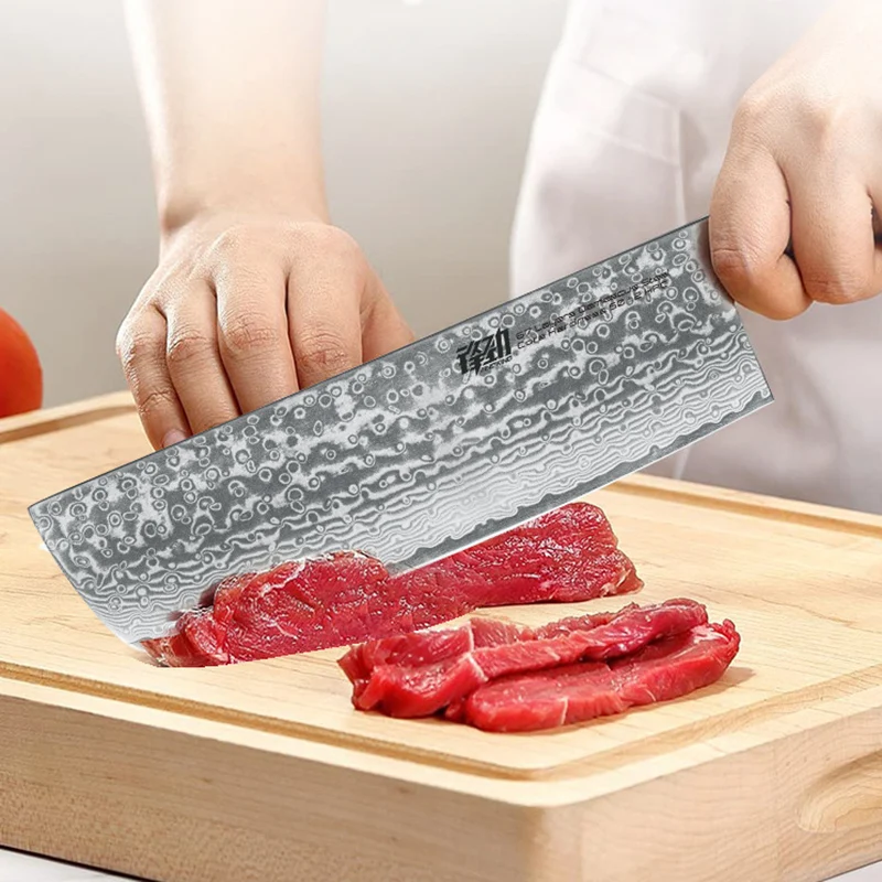 FINDKING 6 8 дюйма искусственная Смола Ручка 67 слоев Дамасская сталь 9Cr18MoV лезвие