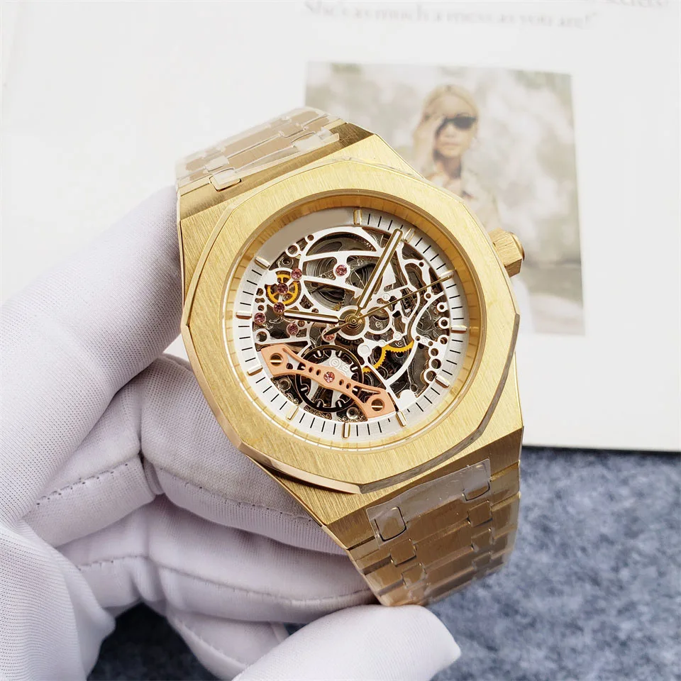 

Высококачественные роскошные мужские водонепроницаемые часы с автоматическим механизмом 42 мм часы из нержавеющей стали 904 AP