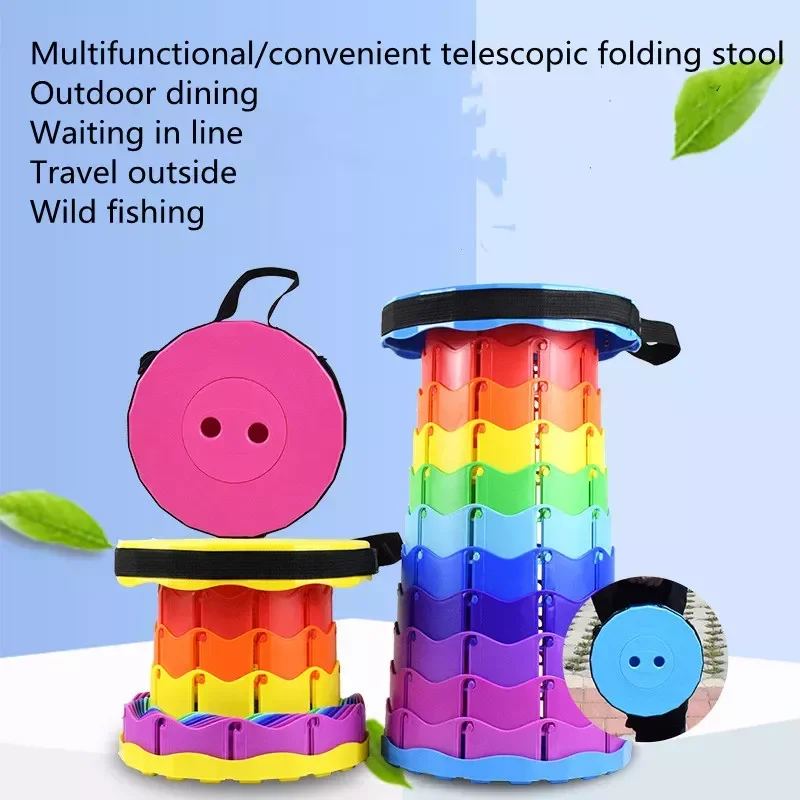 

2023NEW Telescopic Stool Retractable Folding Garden Camping Stools Seat for Fishing Hiking Traveling Outdoor Travel Device