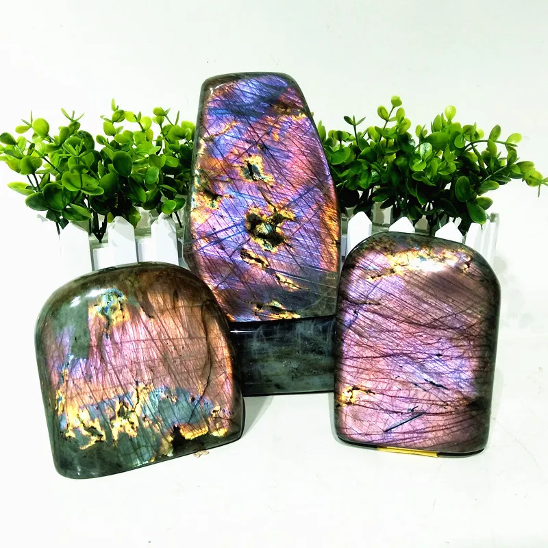 

5A+ Natural Stone Purple Labradorite Crystal Freeform Ornaments Room Decor Home Witchcraft Chakra Spiritual Reiki Healing