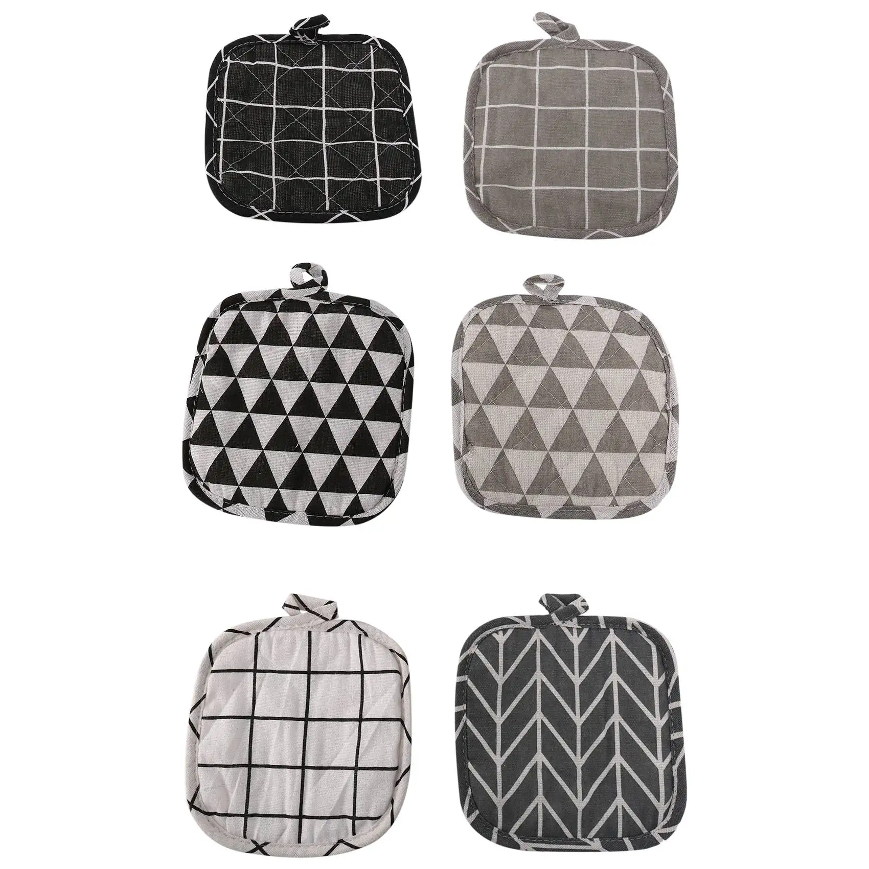 6-компонентные хлопковые держатели для кастрюль машинная стирка термостойкий