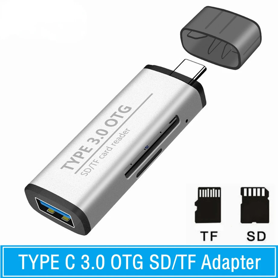 

Card Reader 2 in 1 Type C USB 3.0 To SD Micro SD TF Adapter For Laptop Phone OTG Cardreader Smart Memory SD TF Card Reader