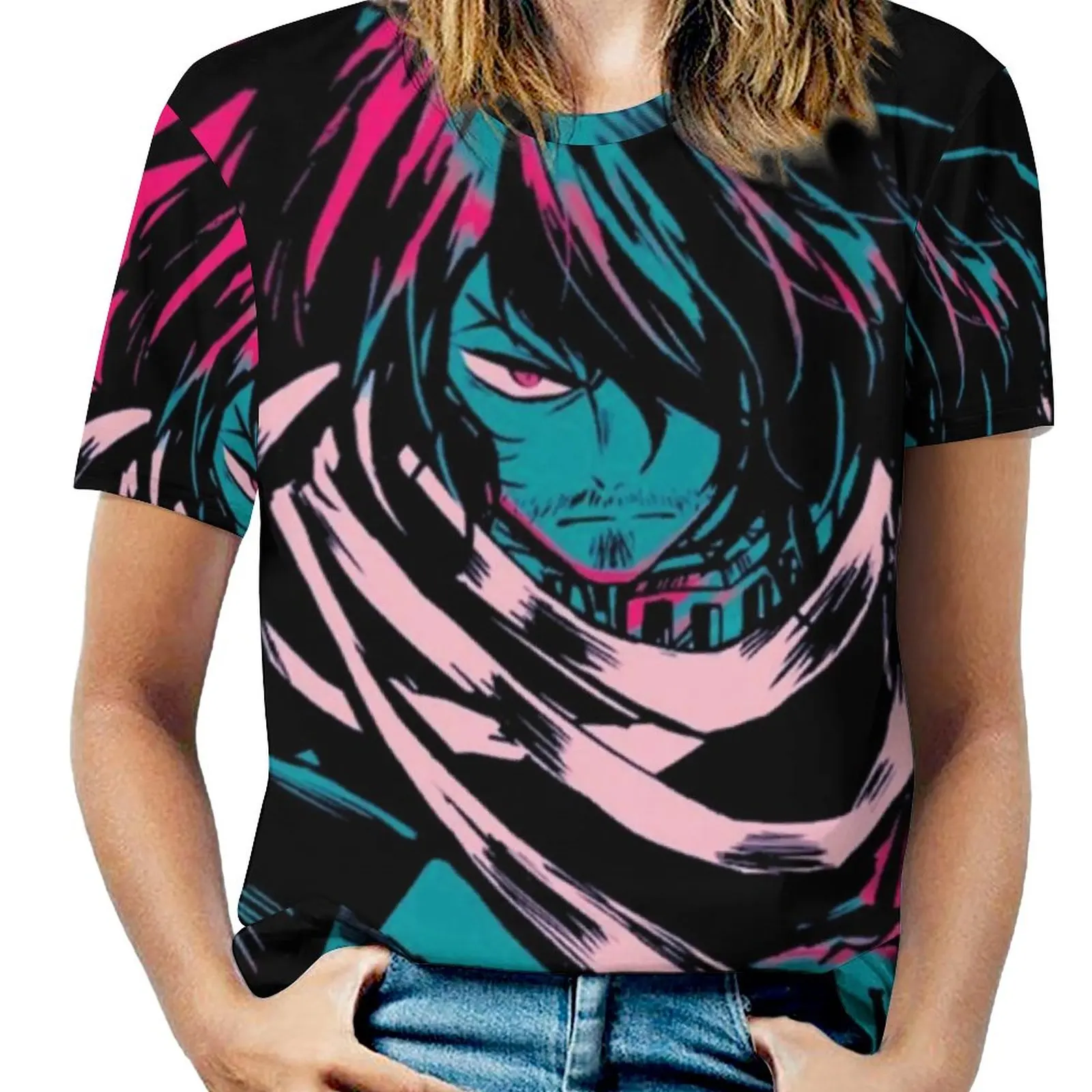 

Футболка с надписью «Моя геройская Академия», элегантные футболки AIZAWA SHOTA, корейская модная футболка с коротким рукавом, пляжные дизайнерск...