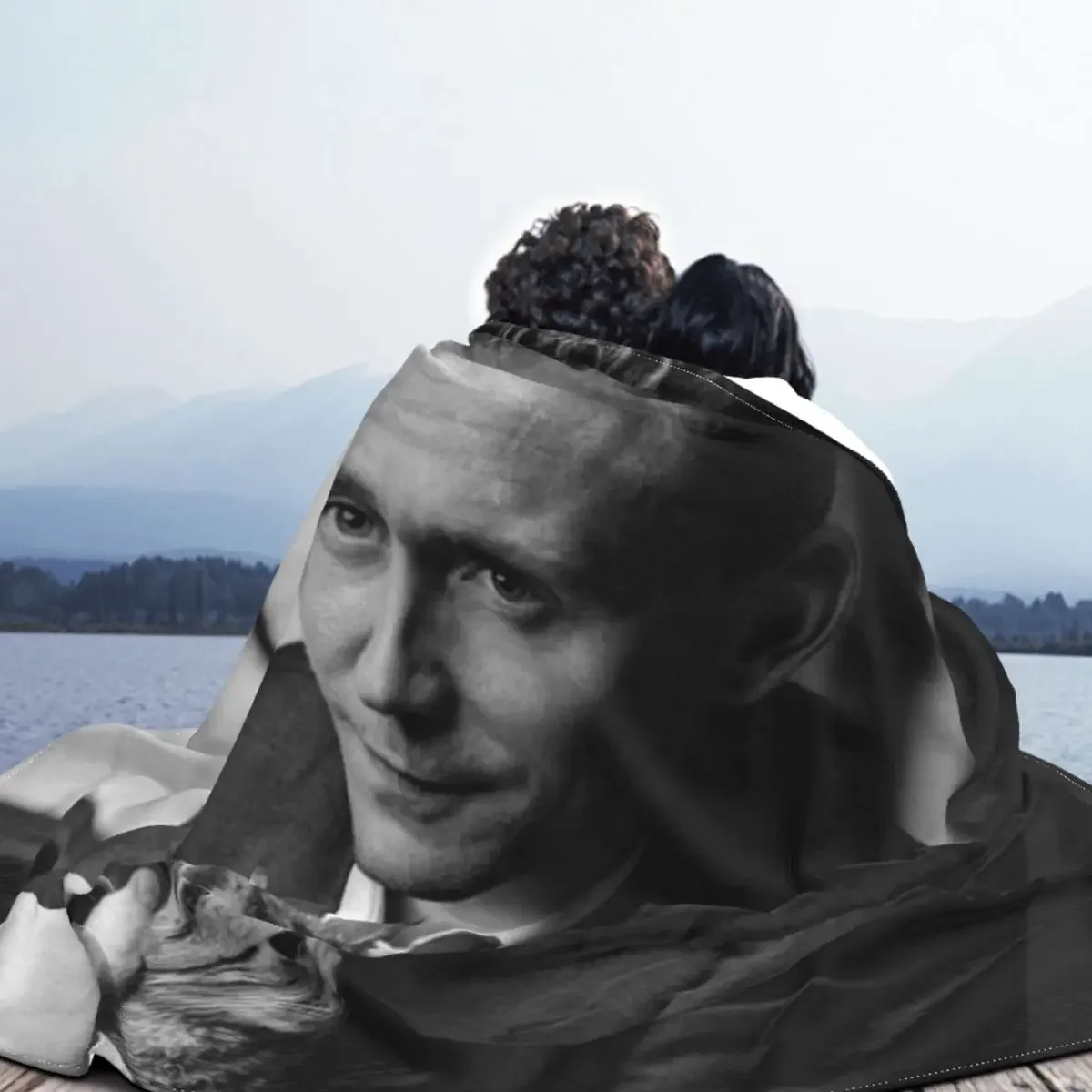 Фланелевое Одеяло Tom Hiddleston с изображением кота винтажные теплые Пледы для