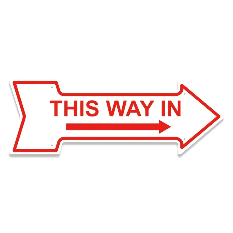 Металлическая жестяная винтажная стрела с надписью на заказ знак приветствия