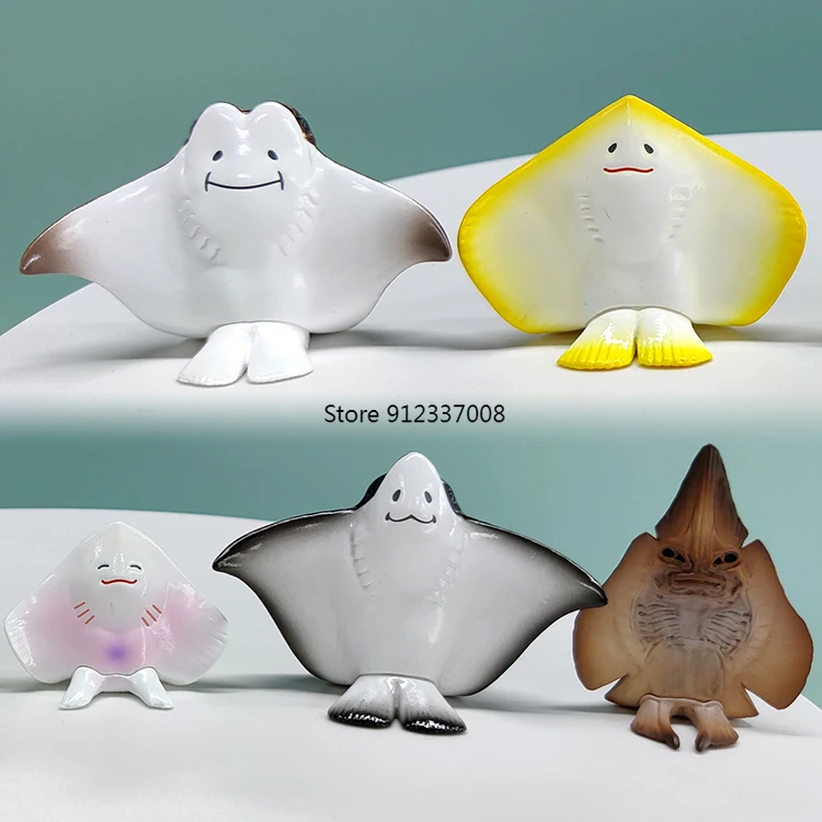 

Genuine Club Kitan Gachapon Gacha Capsule Toy The Belly Of A Ray Is So Cute Table Ornaments Manta Ray Figurine Action Figure