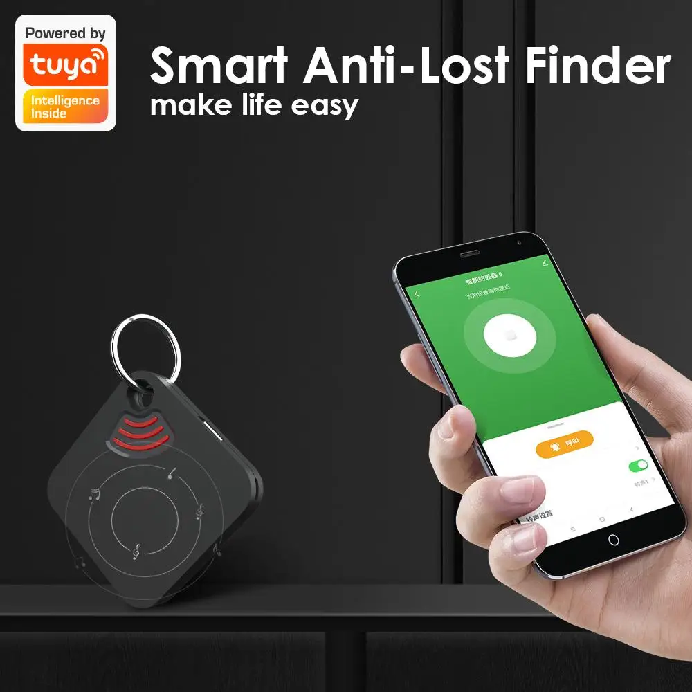 

Tuya Smart Mini Tracker Device Tag Key Child Finder Pet Tracker Location Bluetooth Tracker Smart Tracker Vehicle Anti-lost