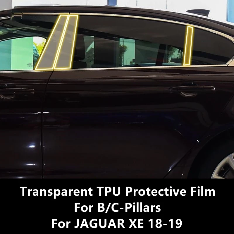 

For JAGUAR XE 18-19 B/C-Pillars Transparent TPU Protective Film Anti-scratch Repair Film Accessories Refit