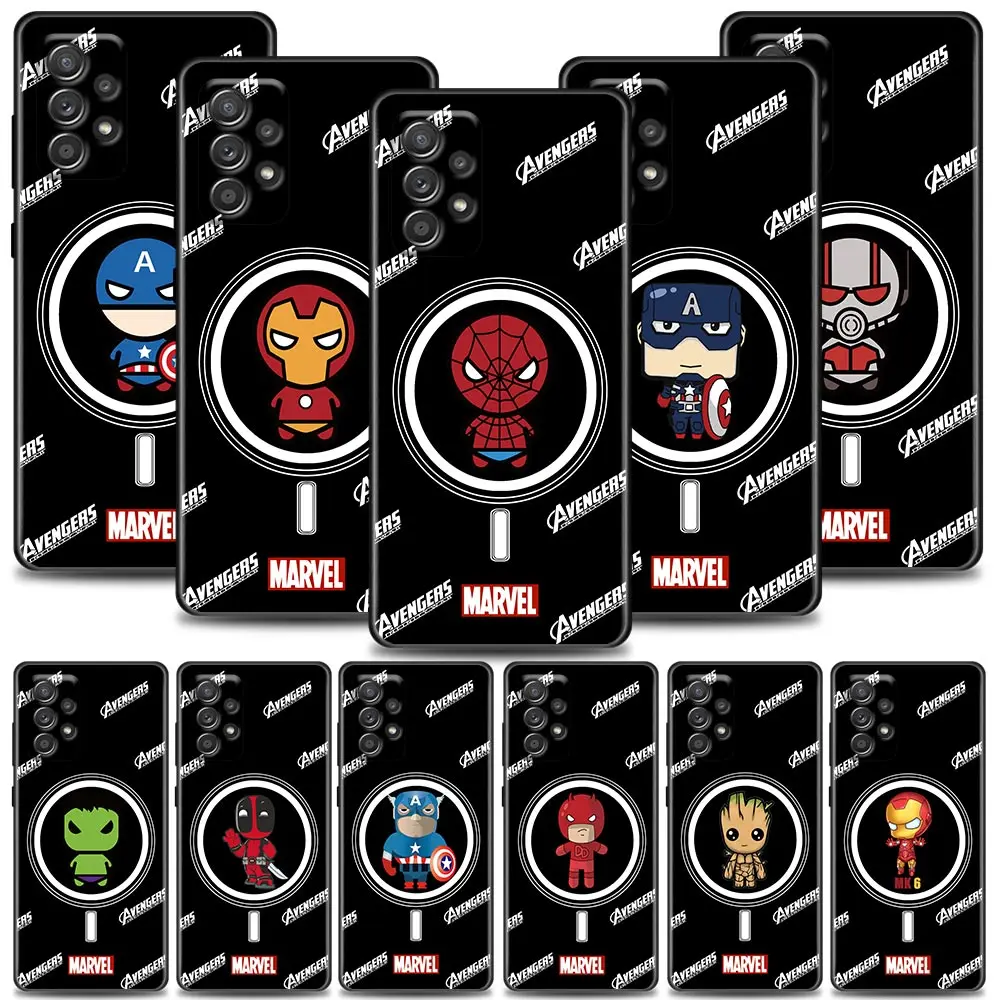 

Marvel Comics Logo Heros Fundas Coques Case for Samsung A01 A02 A03s A11 A12 A13 A21s A22 A31 A32 A41 A42 A51 4G 5G Case Capa