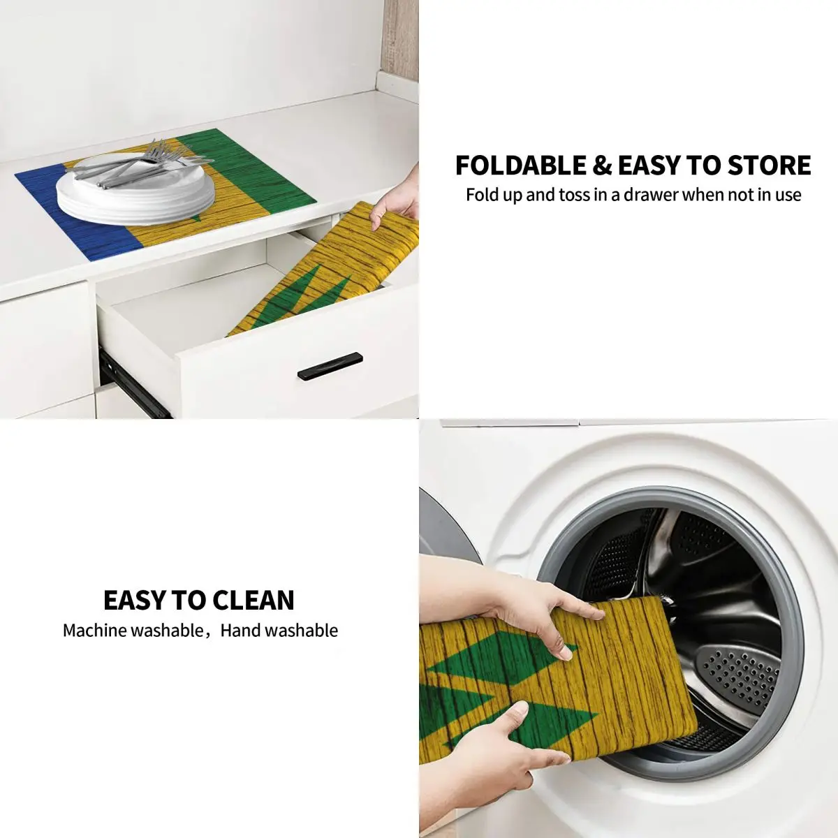 Коврик для сушки посуды с флагом святого Винсента и гренадина подушка из