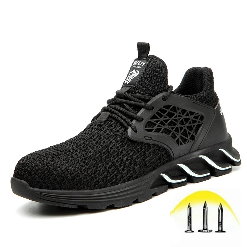 

Safety Boots Mens Work Waterproof Steel Toe Shoe Puncture-Proof Shose Sneakers for Mens Work Shose Fashion