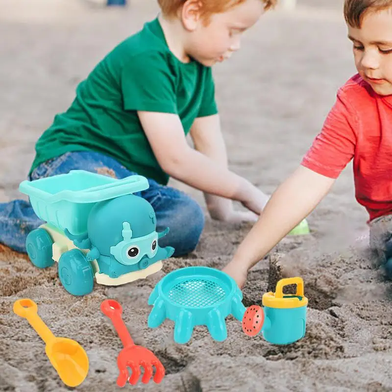 

Sand Toys For Kids Play Beach Toys Octopus Car Shovels Rake Watering Can Animal Sand Molds Travel Beach Sandbox Toy For Children