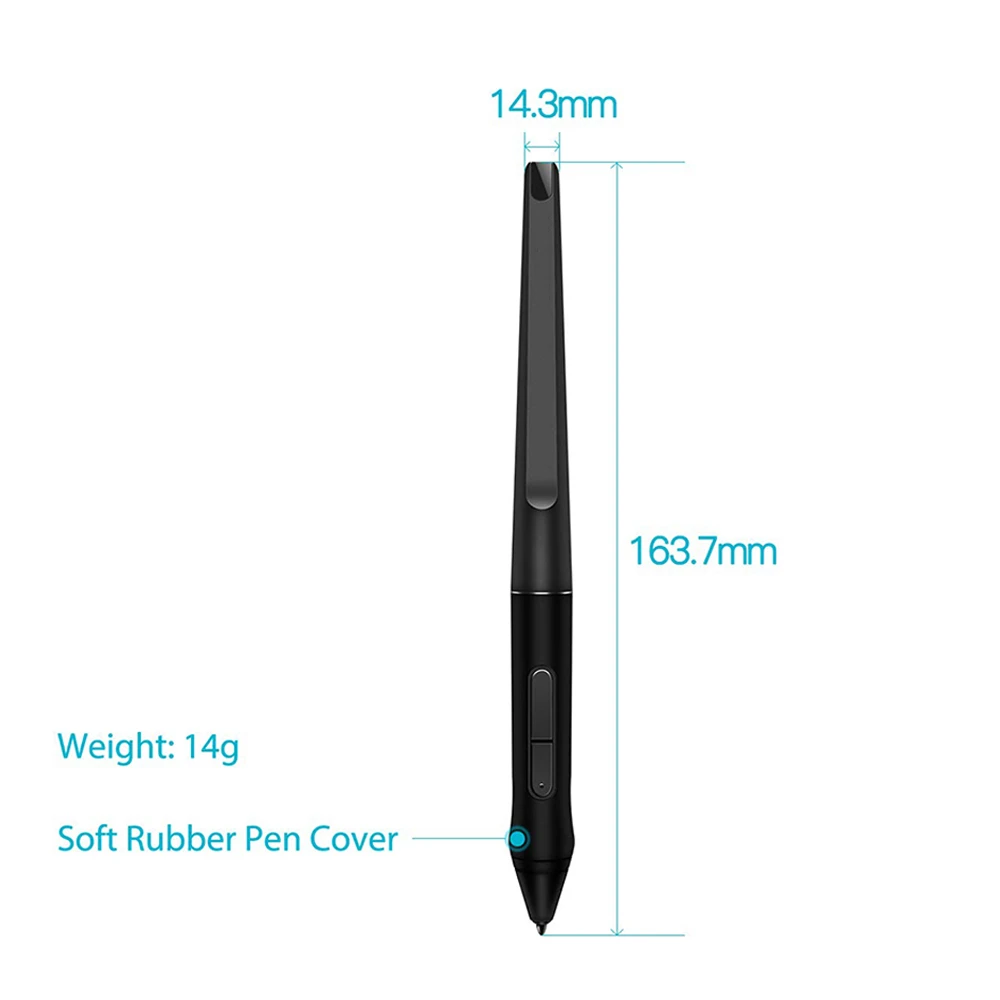 Фото Беспроводной стилус PW500 без батареек для графических планшетов Huion KAMVAS Pro 22, Inspiroy WH1409 V2, Q11K, Q620M, GT-221, GT2201, HS611 №4