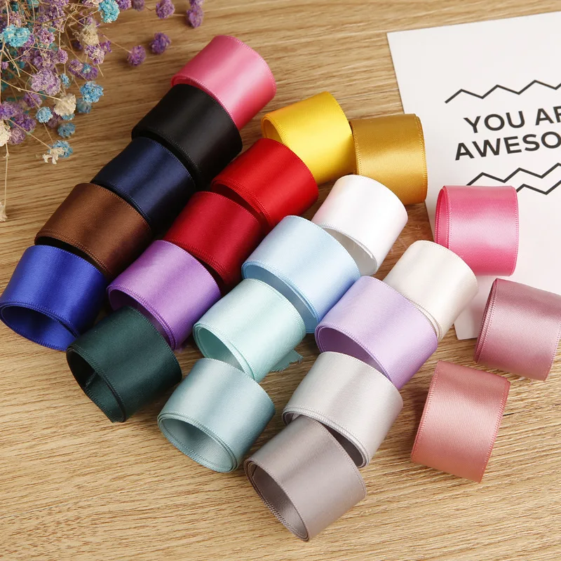 

Double-sided Polyester Ribbon Bow Hair Accessories Material Clothing Accessories Wedding Gift Cake Packaging Grosgrain Ribbon