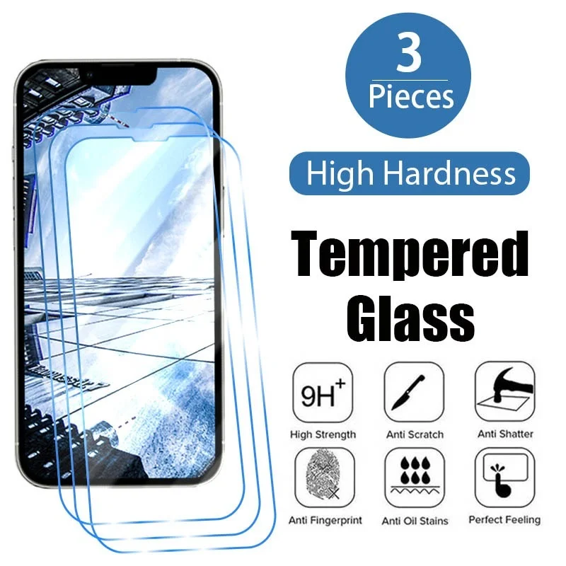 

Защитное стекло для iPhone 11 12 13 Pro Max Mini, 3 шт., Защита экрана для iPhone SE 2020 Xs Max X XR 7 8 6S, зеркальное закаленное стекло