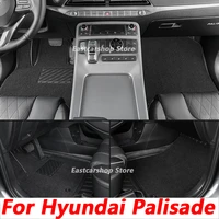for hyundai palisade 2020 2021 2022 car double layer dust proof foot mat floor wire mats rug cover pads interior mat accessories