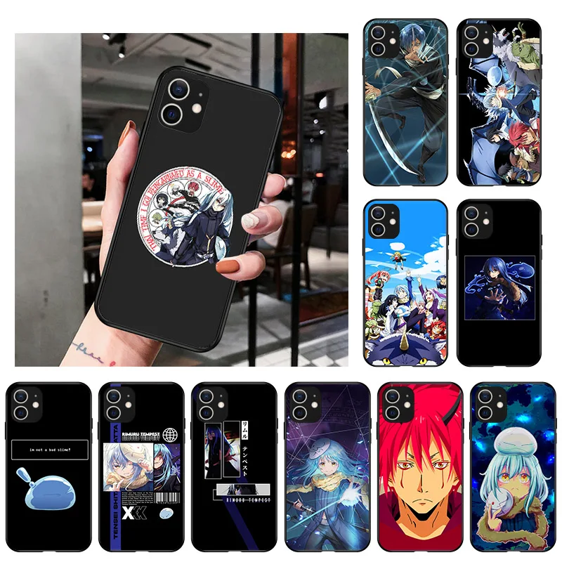 

That Time I Got Reincarnated as a Slime Black Phone Case For iPhone 13 12 11 Pro XS Max X XR 7 8 6 6S Plus 13 Mini SE 2020 Cover