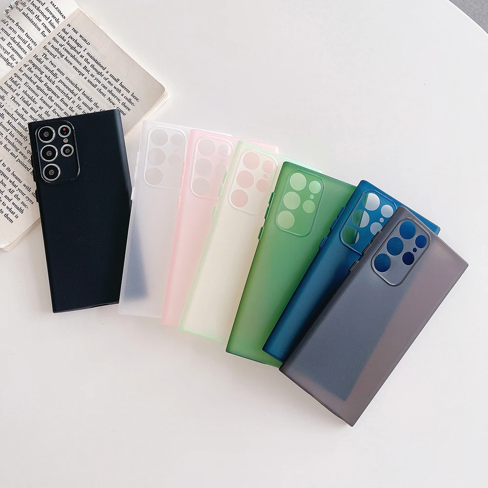 

0.3mm Ultra Thin Silicone Soft Case For Samsung Galaxy S22 S21 Plus Note 20 Ultra A52 A72 A53 A73 Matte Transparent Back Cover