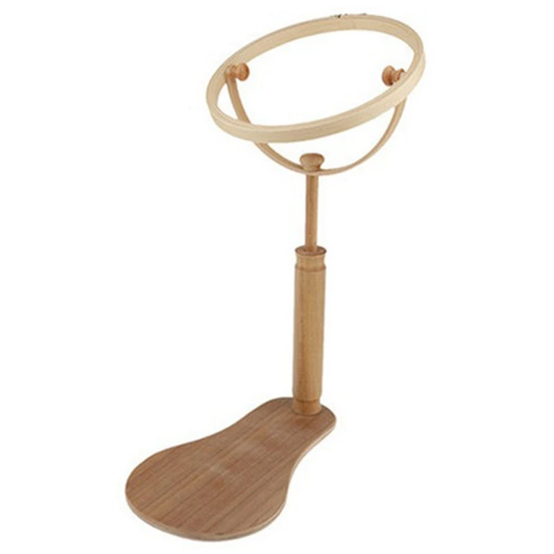 

Embroidery Stand Hoop Sets Wood Cross Stitch Hoop Set Adjustable Desktop Embroidery Hoop Frame DIY Sewing Tool