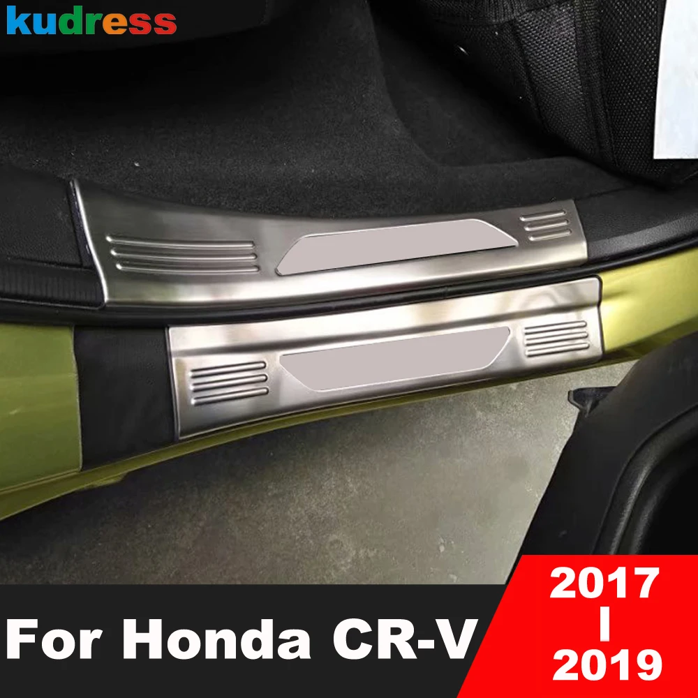 

For Honda CRV CR-V 2017 2018 2019 Stainless Steel Car Door Sill Plate Scuff Cover Trim Welcome Pedal Protector Pad Accessories