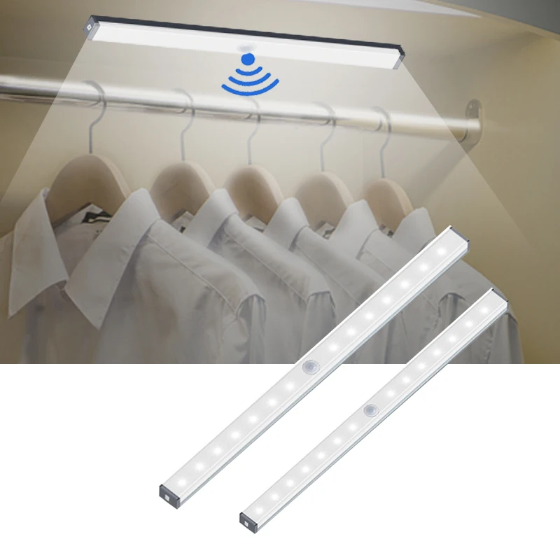 

Motion Sensor LED Cabinet Night Light USB Charging Magnetic Strip Closet Light Night Lamp for Kitchen Bedroom Home Lighting