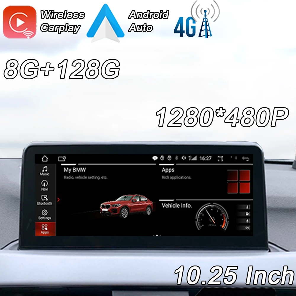 Android 12 4G Φ Carplay для BMW X1 F48 2016-2018 EVO система NBT мультимедийная Навигация Авто |