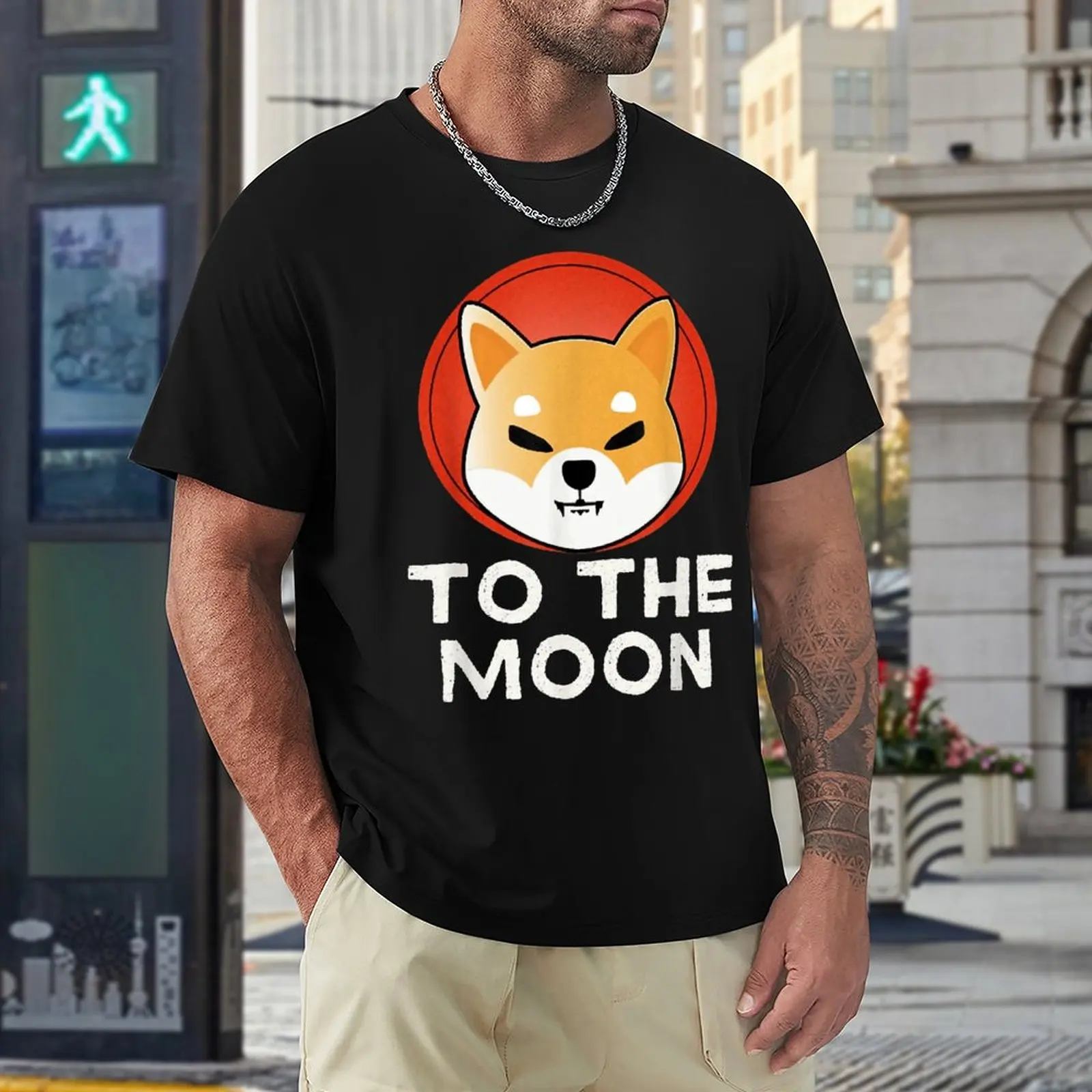 

Top Tee Shiba Inu To The Moon Token Shib Coin Crypto Hodle Vintage Fitness USA Size top Quality