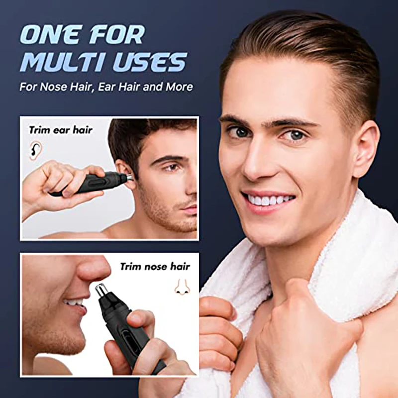 

Mini Ear Nose Hair Trimmer Rechargeable USB Portable Safe Skin-friendly Painless Eyebrow Facial Hair Removal Nose Clipper