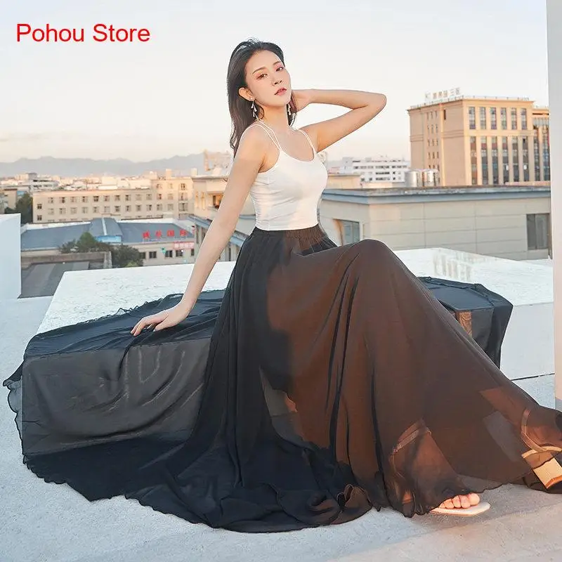 Длина 95 см высота 165-169 весна лето осень однотонная свободная пляжная уличная