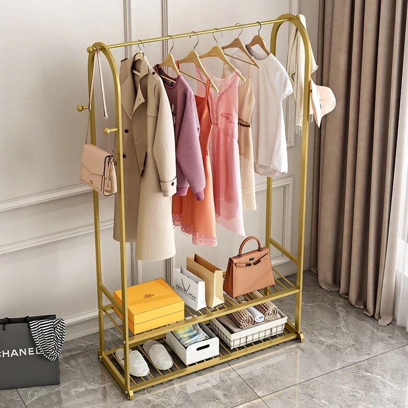 Одежда для спальни железная сушилка балкона металлическая золотая