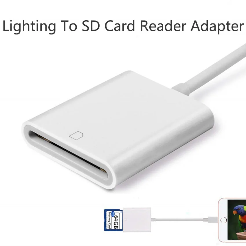 Адаптер Lightning/SD для IPhone 14 13 12 11 Pro Max Mini XS XR X IPad Otg Micro SD TF